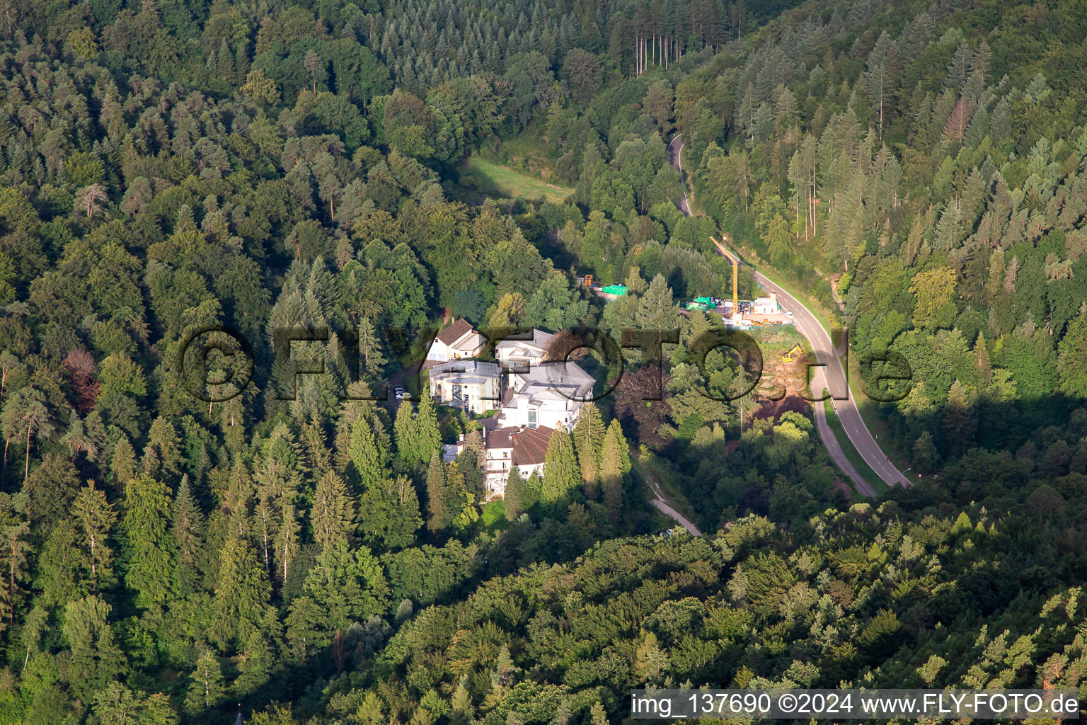 Vue aérienne de Clinique Celenus Park dans le Kurtal à Bad Bergzabern dans le département Rhénanie-Palatinat, Allemagne