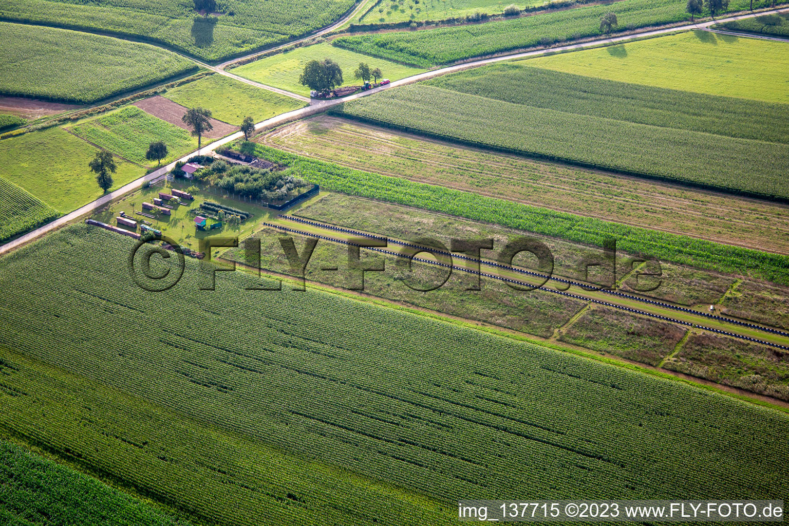 Vue aérienne de Espace jardin à Aschbach dans le département Bas Rhin, France