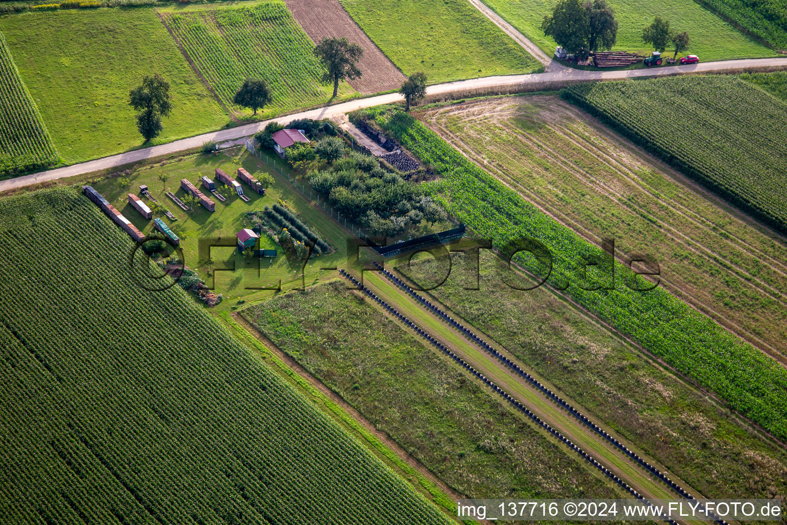 Vue aérienne de Espace jardin à Aschbach dans le département Bas Rhin, France