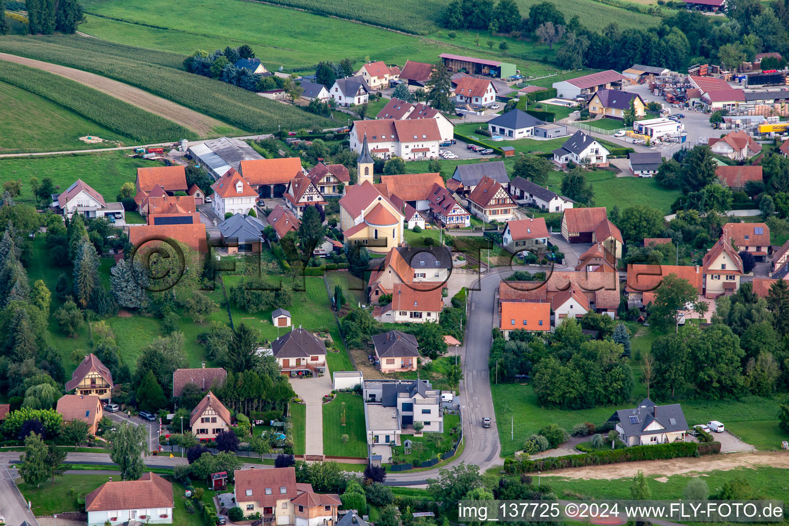 Vue aérienne de Rue de Buhl à Trimbach dans le département Bas Rhin, France