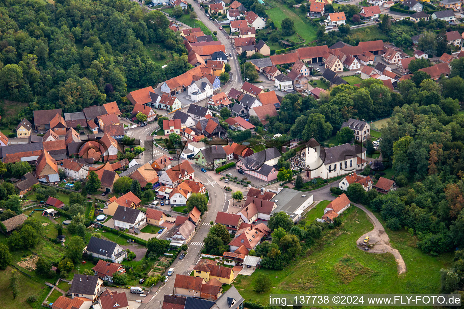 Photographie aérienne de Neewiller-près-Lauterbourg dans le département Bas Rhin, France