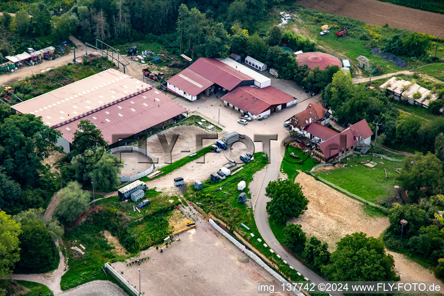 Vue oblique de Harras De La Née à Mothern dans le département Bas Rhin, France