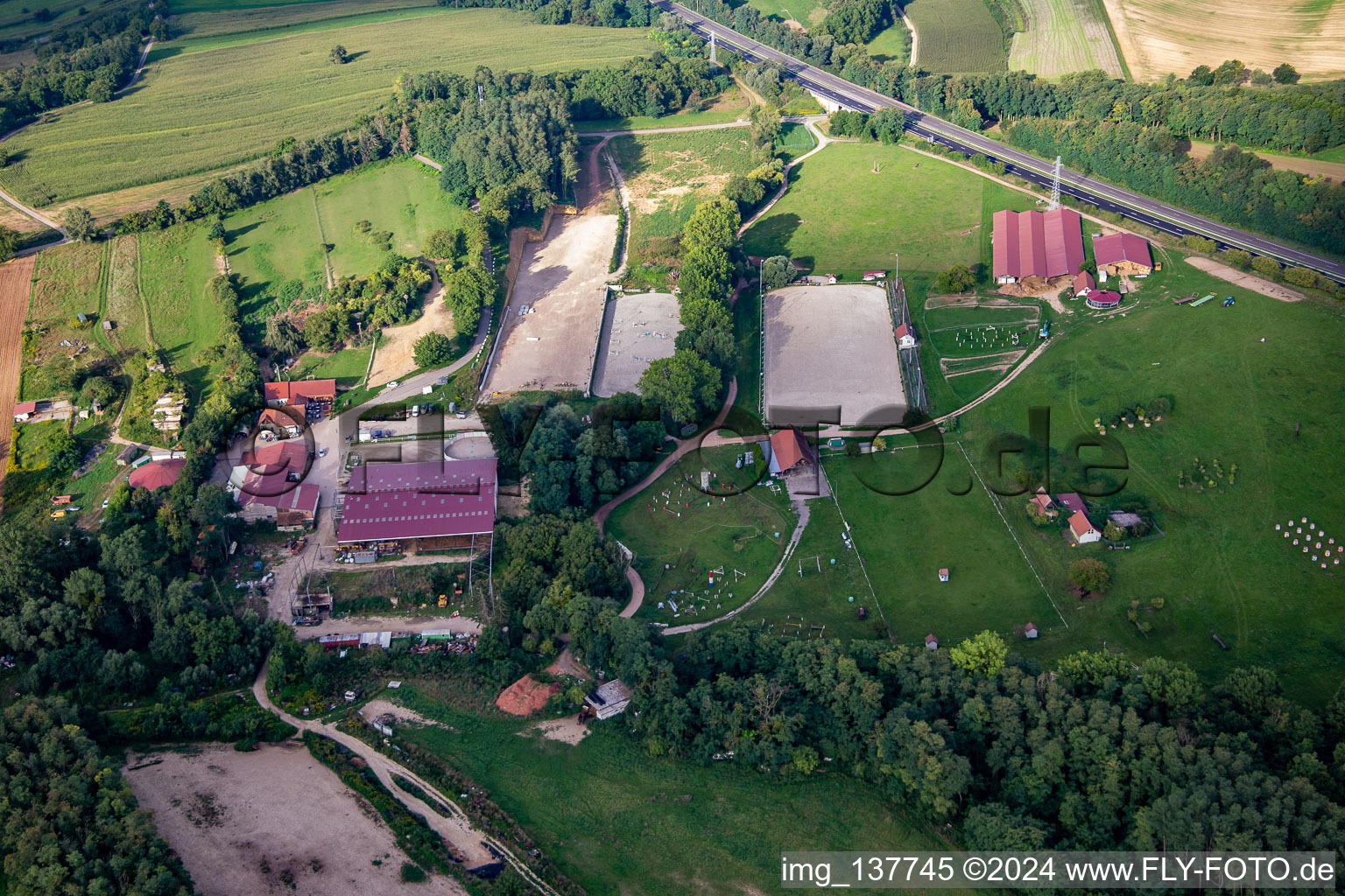 Harras De La Née à Mothern dans le département Bas Rhin, France vue d'en haut