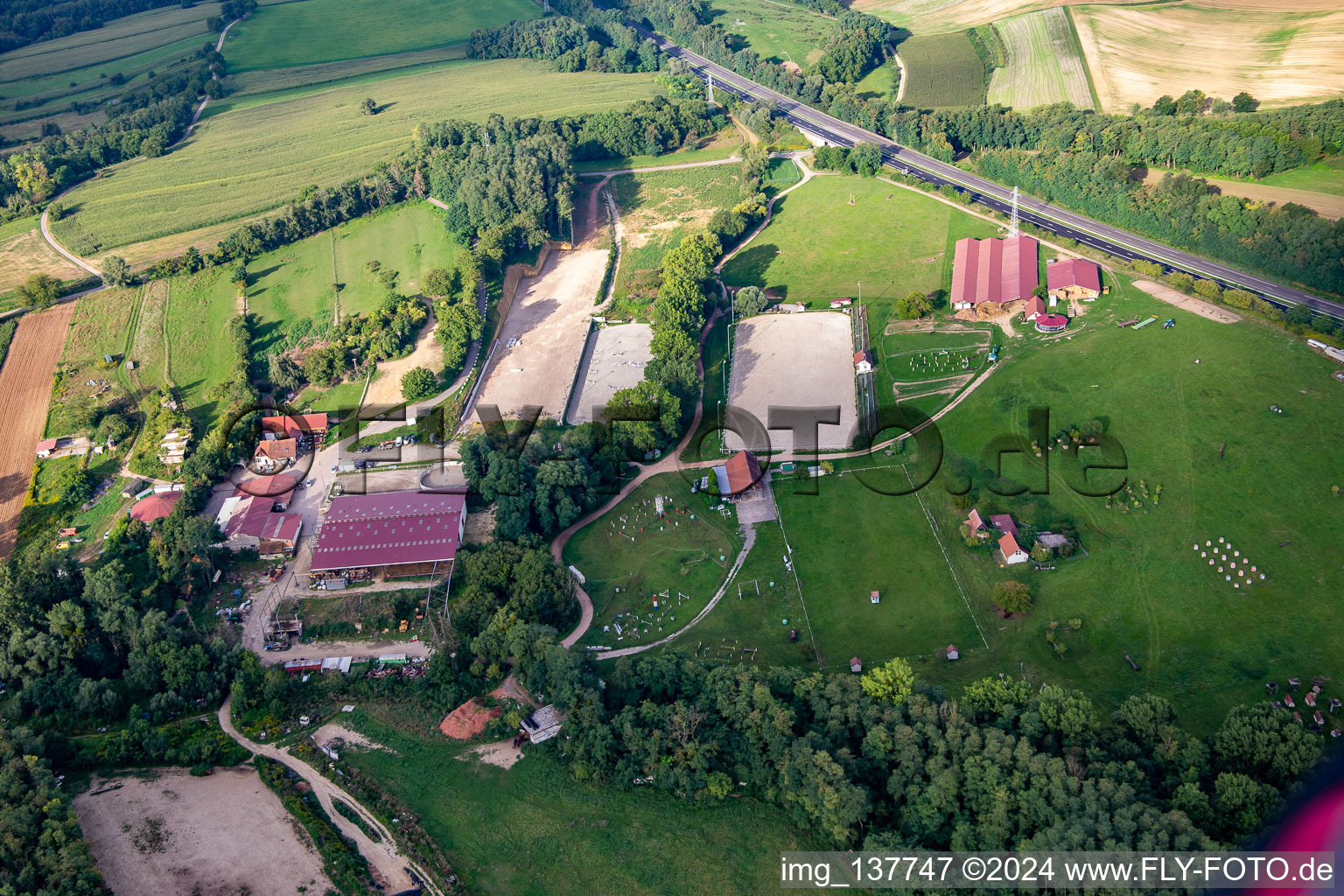 Vue d'oiseau de Harras De La Née à Mothern dans le département Bas Rhin, France