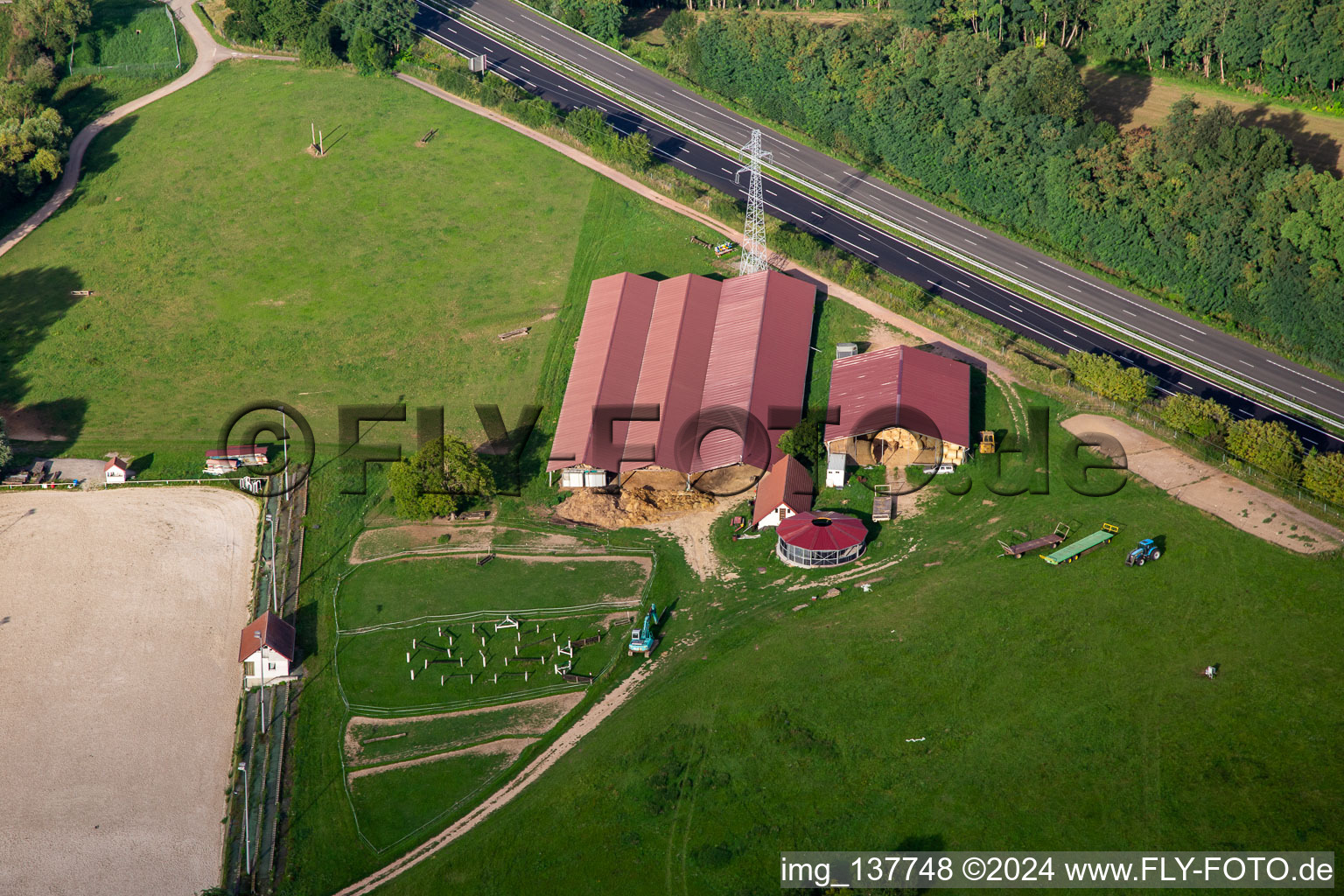 Harras De La Née à Mothern dans le département Bas Rhin, France vue du ciel