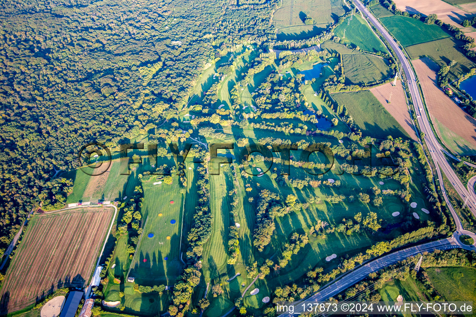 Golf Club Strasbourg à Illkirch-Graffenstaden dans le département Bas Rhin, France d'en haut