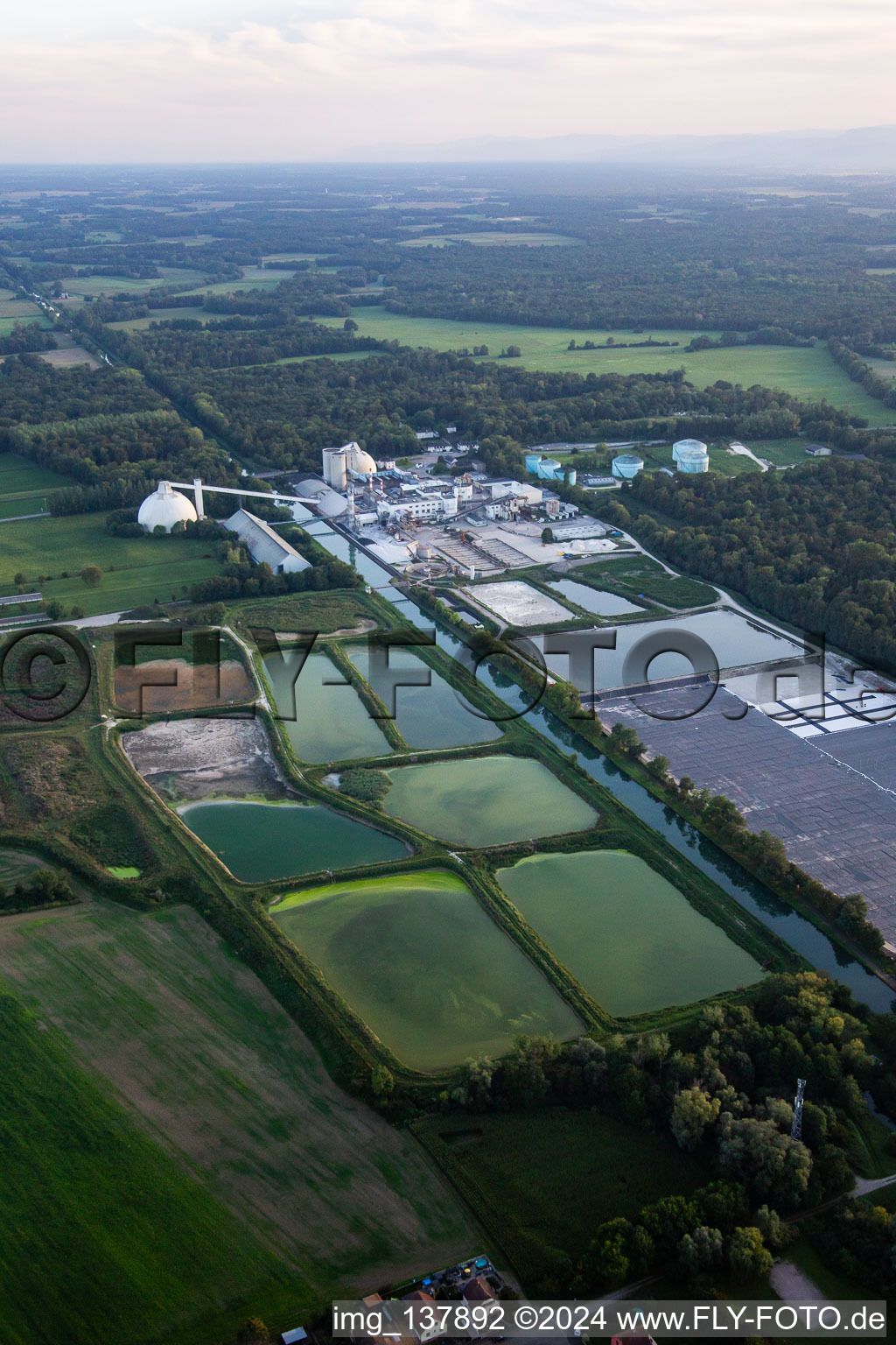 Vue aérienne de Sucrerie d'ERSTEIN / Cristal Union à Erstein dans le département Bas Rhin, France