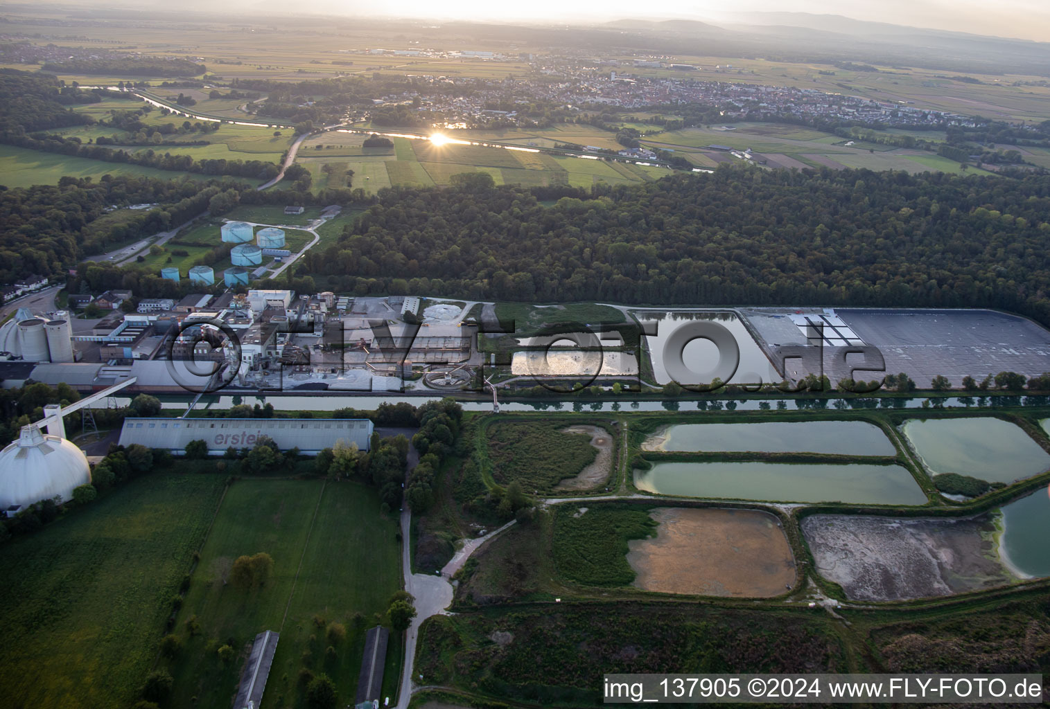 Sucrerie d'ERSTEIN / Cristal Union à Erstein dans le département Bas Rhin, France vue d'en haut