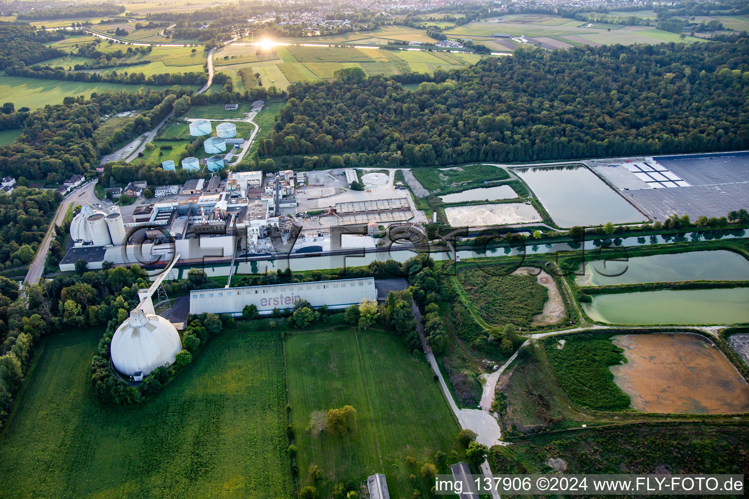 Sucrerie d'ERSTEIN / Cristal Union à Erstein dans le département Bas Rhin, France depuis l'avion