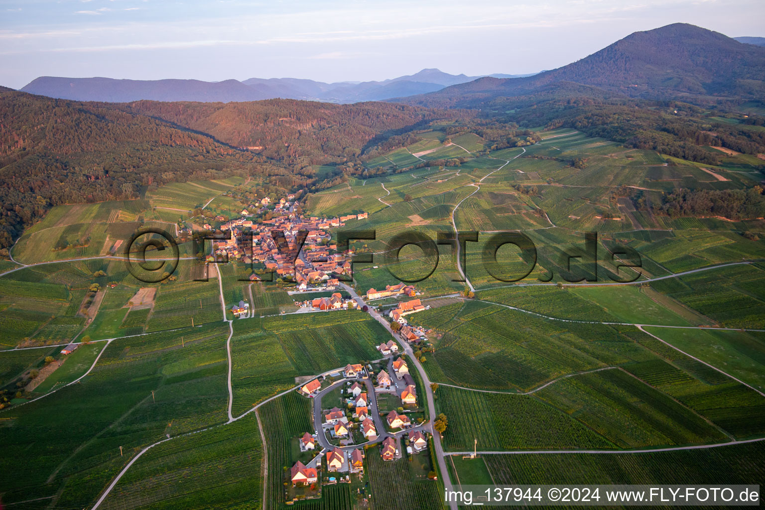 Photographie aérienne de Blienschwiller dans le département Bas Rhin, France