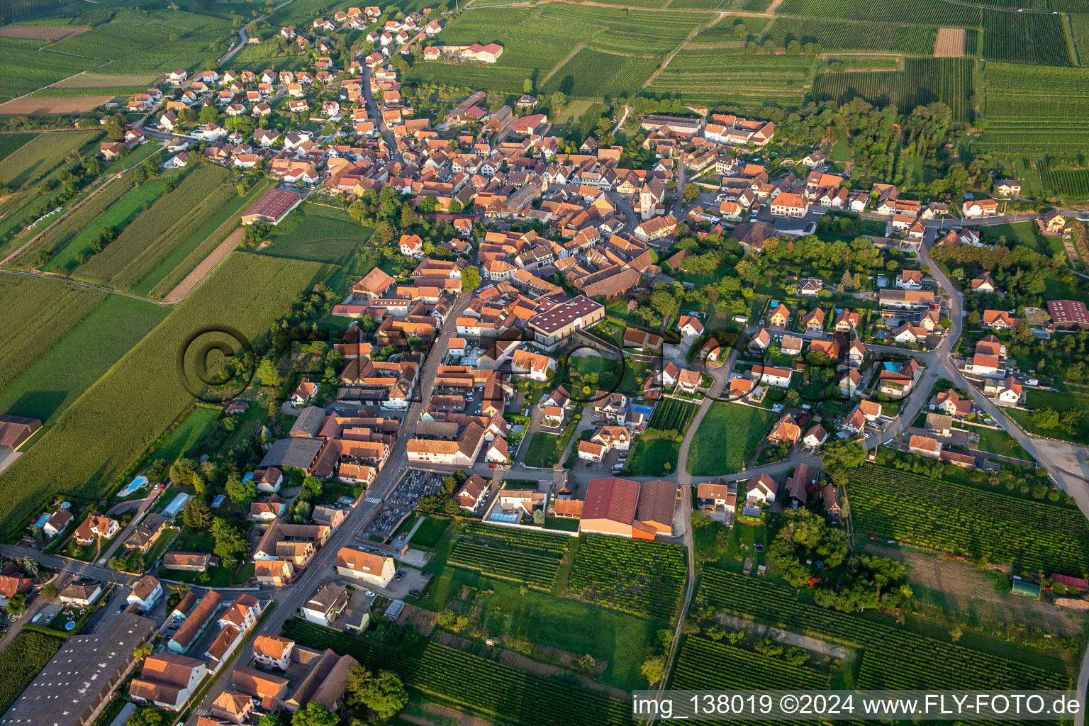 Photographie aérienne de Dahlenheim dans le département Bas Rhin, France