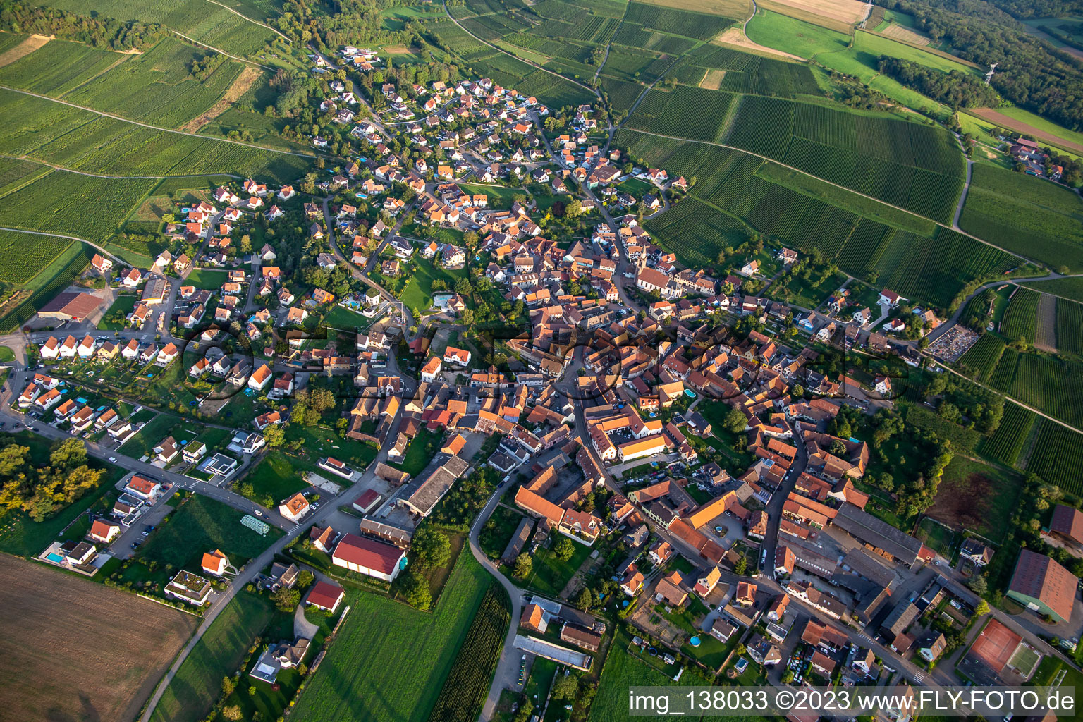 Photographie aérienne de Nordheim dans le département Bas Rhin, France