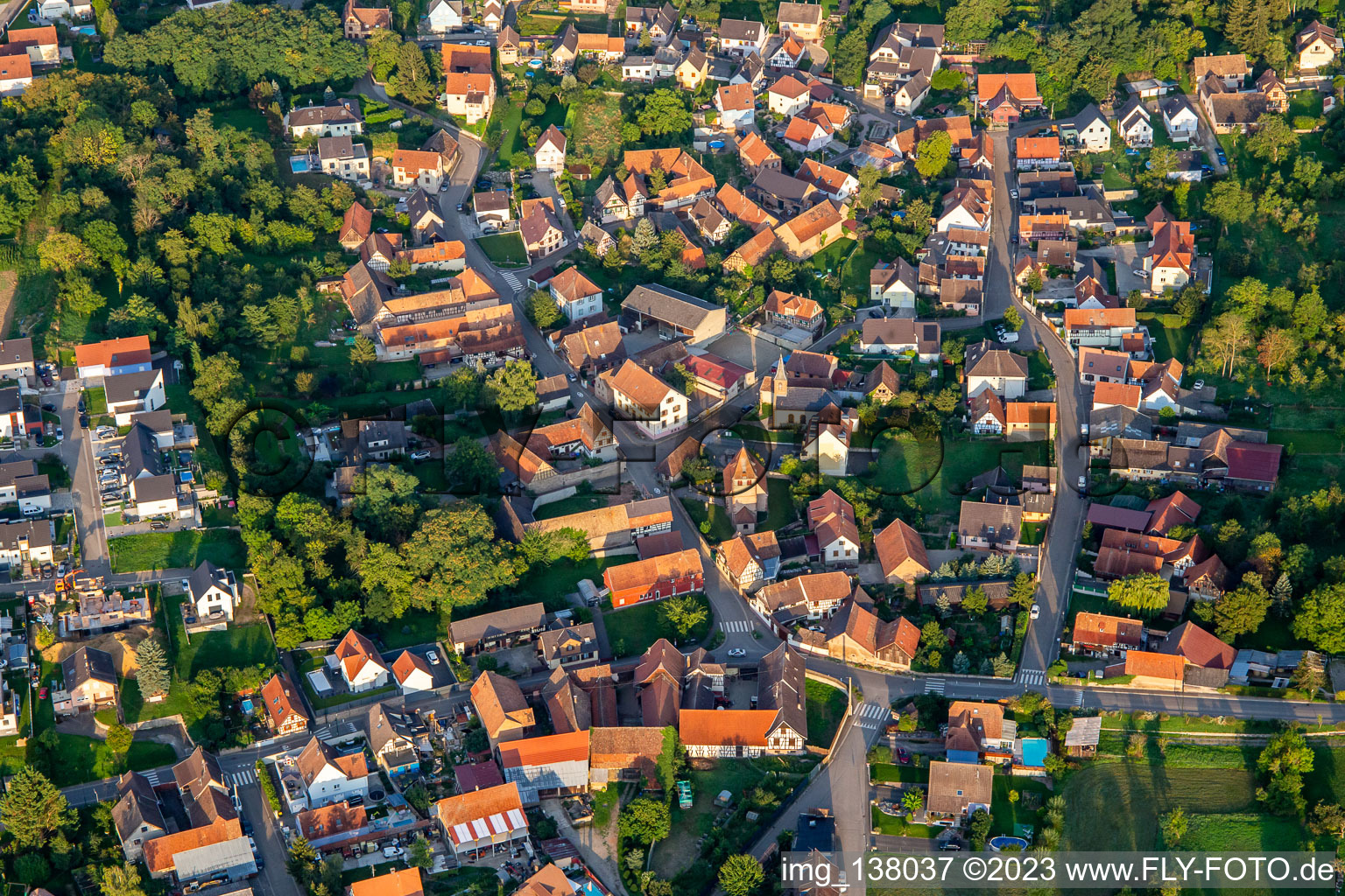 Photographie aérienne de Wintzenheim-Kochersberg dans le département Bas Rhin, France