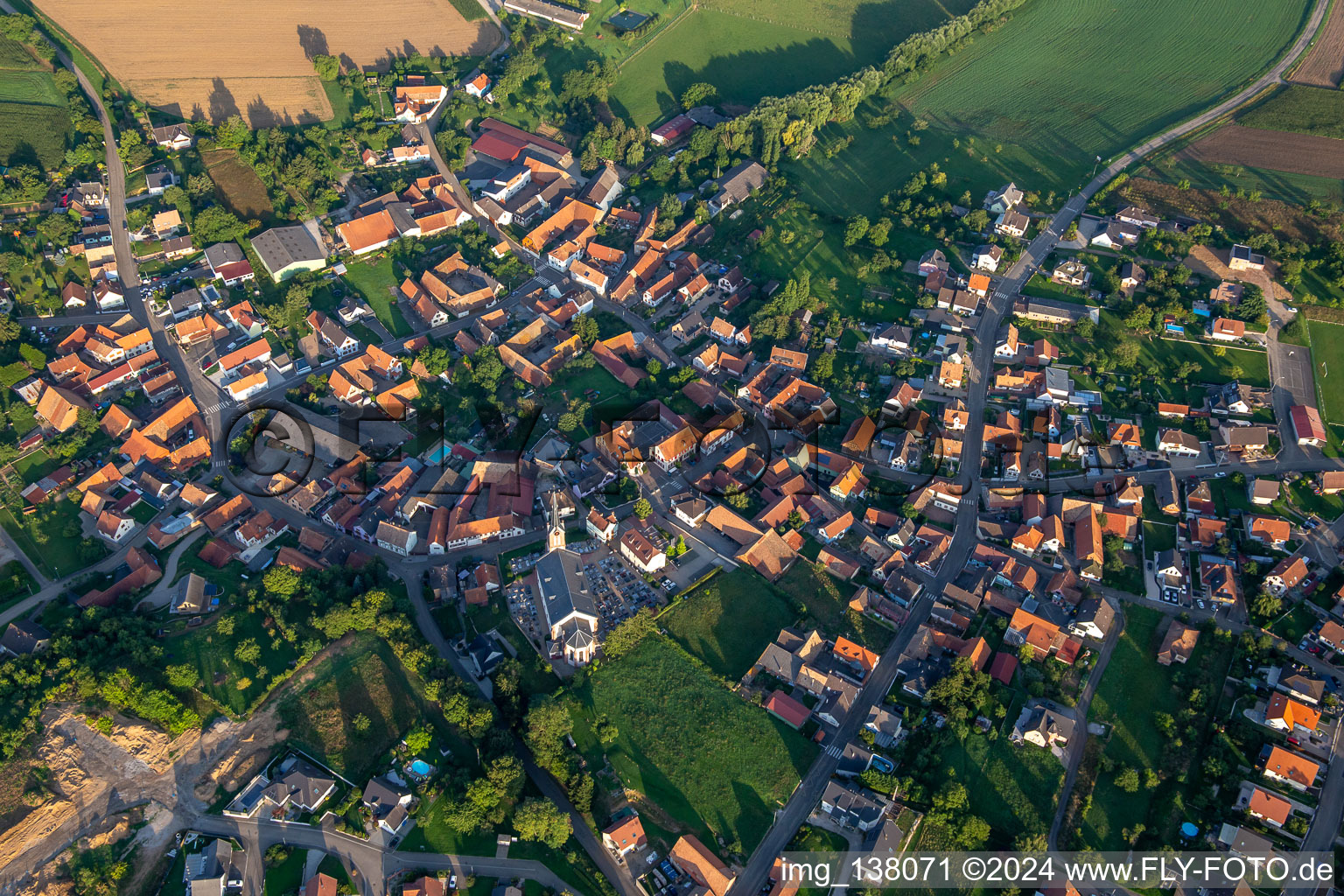 Uhlwiller dans le département Bas Rhin, France d'en haut