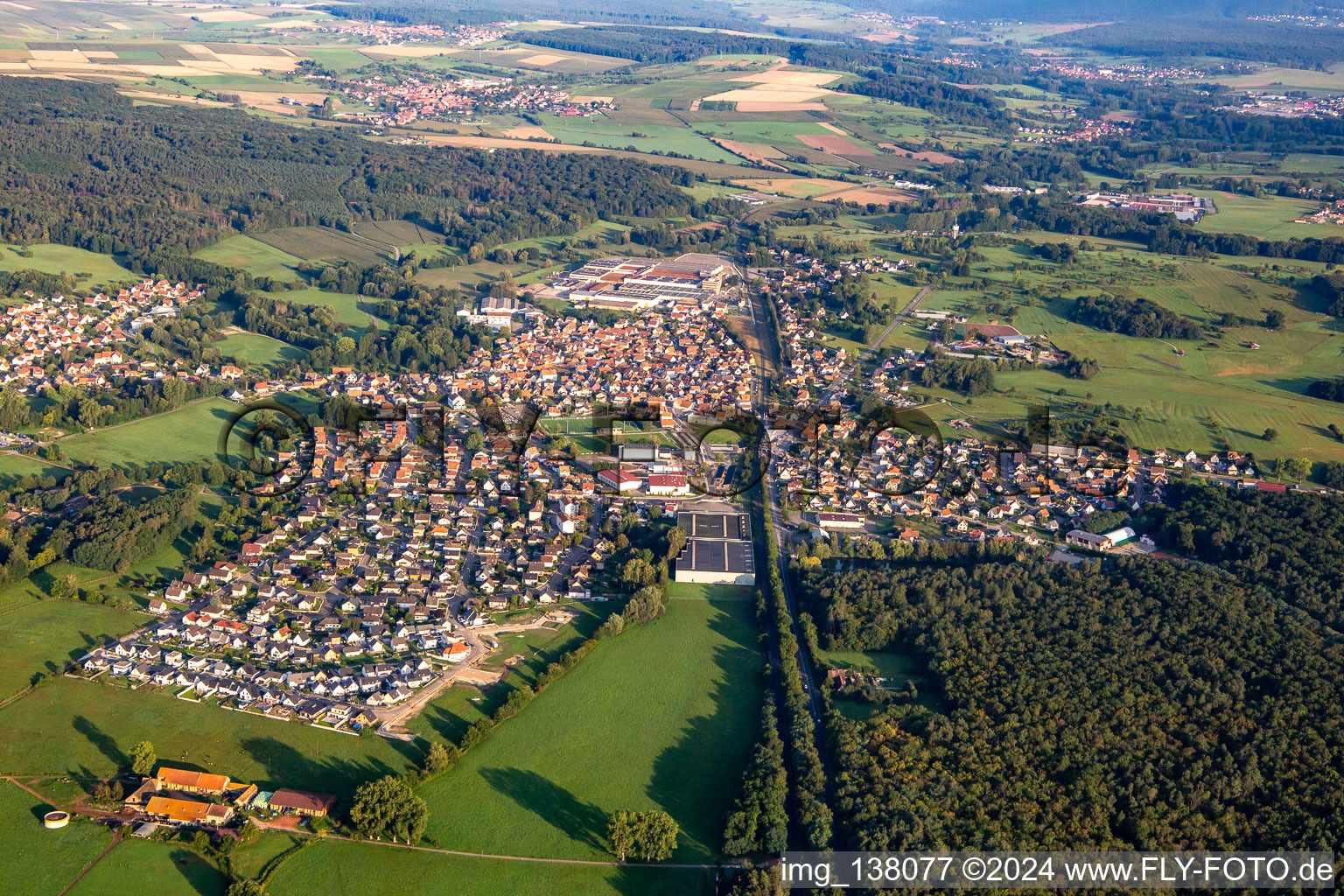 Mertzwiller dans le département Bas Rhin, France d'en haut