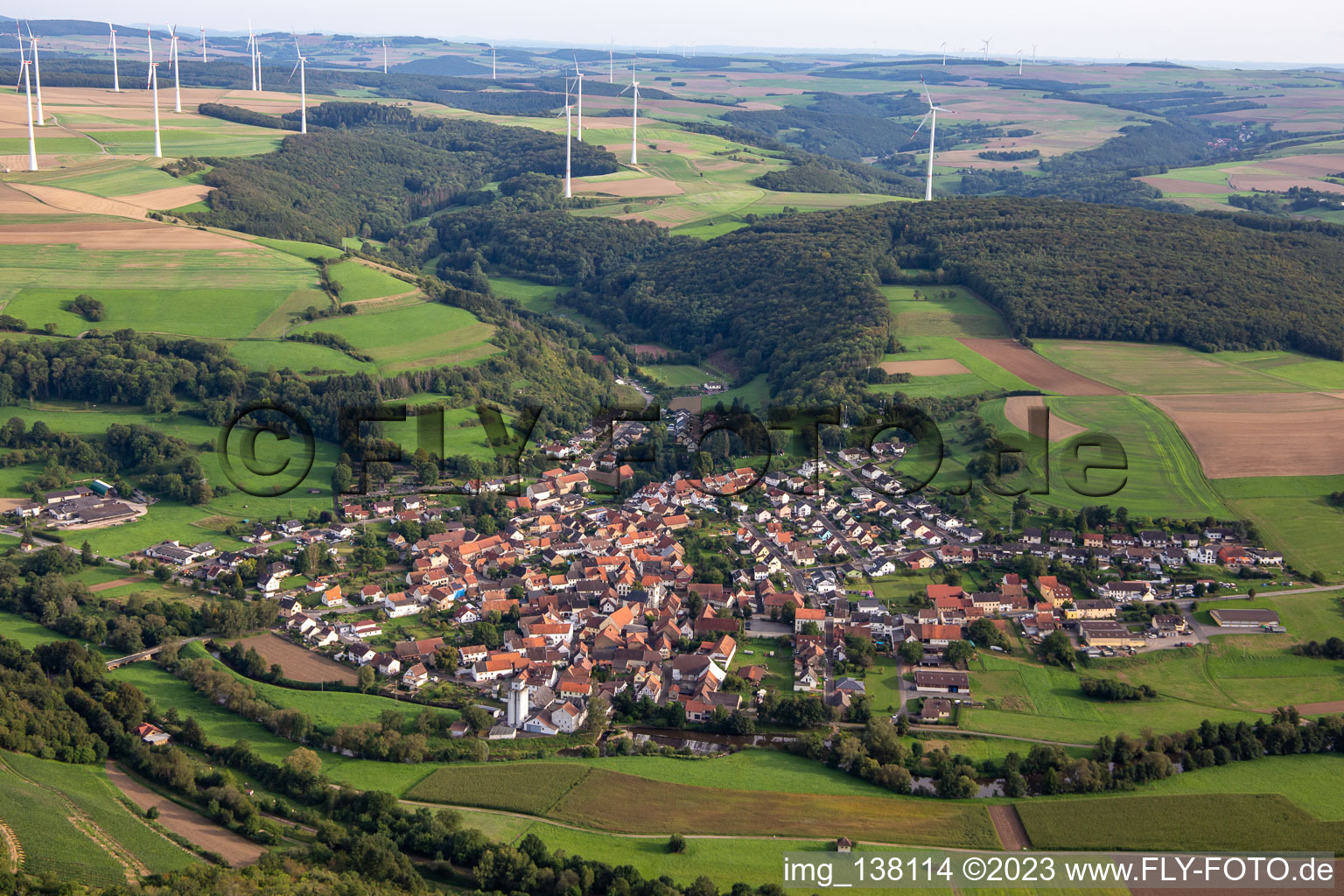 Photographie aérienne de Rehborn dans le département Rhénanie-Palatinat, Allemagne