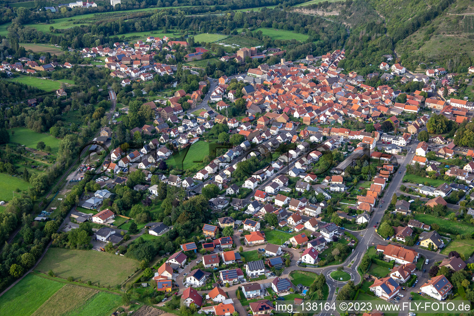 Image drone de Odernheim am Glan dans le département Rhénanie-Palatinat, Allemagne