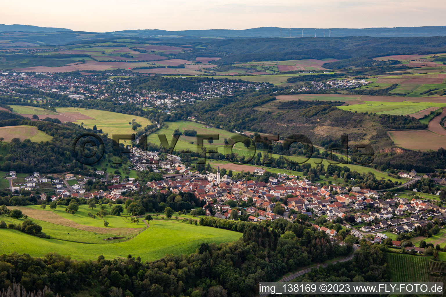 Vue aérienne de Staudernheim dans le département Rhénanie-Palatinat, Allemagne