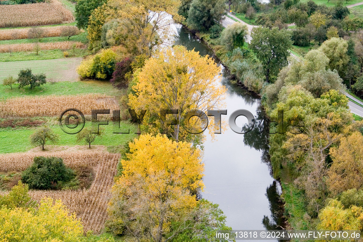 Vue oblique de Neuburg dans le département Rhénanie-Palatinat, Allemagne