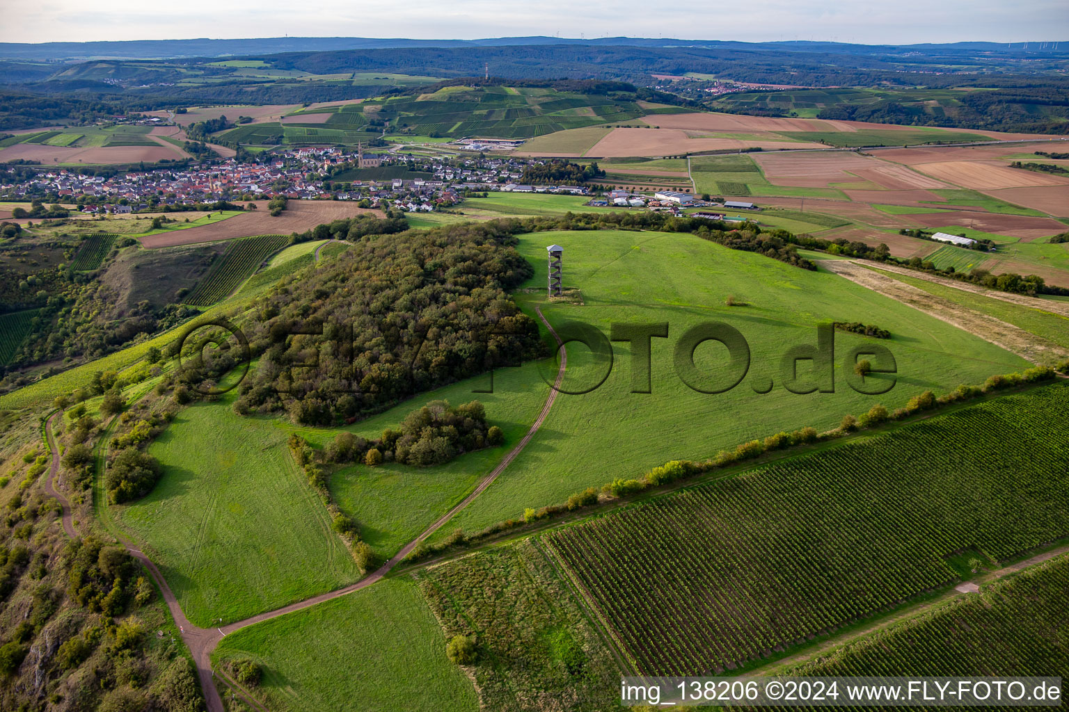 Photographie aérienne de Tour Heimberg Schloßböckelheim à Schloßböckelheim dans le département Rhénanie-Palatinat, Allemagne