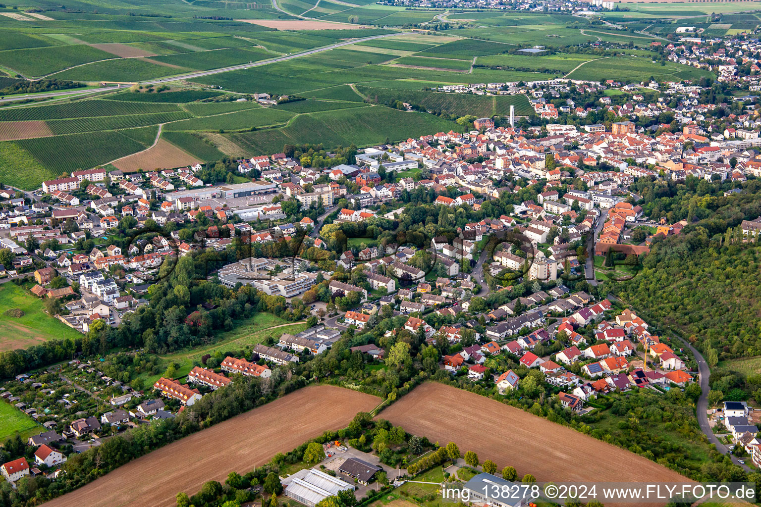 Vue aérienne de Bad Kreuznach dans le département Rhénanie-Palatinat, Allemagne