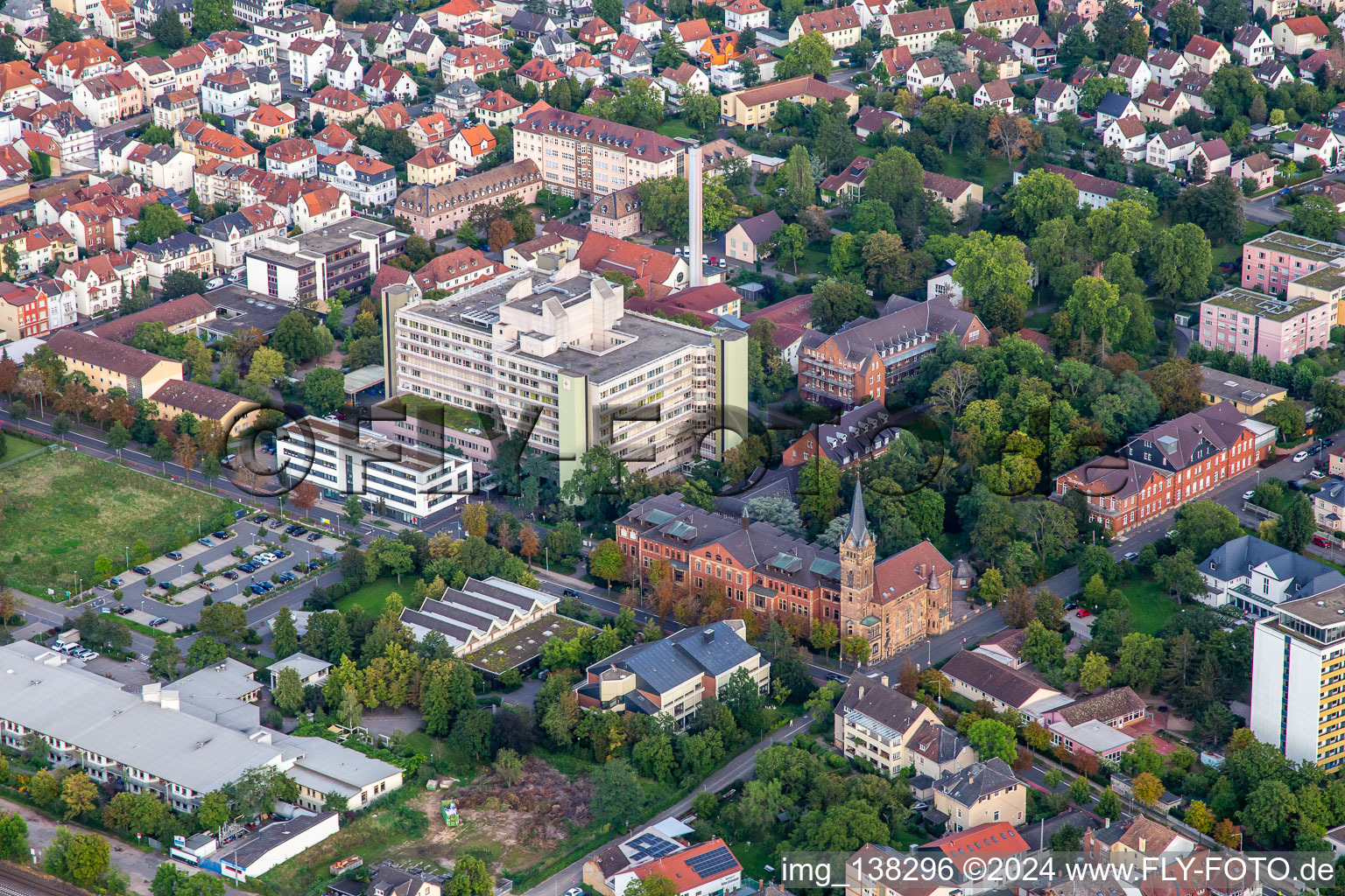 Vue aérienne de Hôpital Diakonie à Bad Kreuznach dans le département Rhénanie-Palatinat, Allemagne