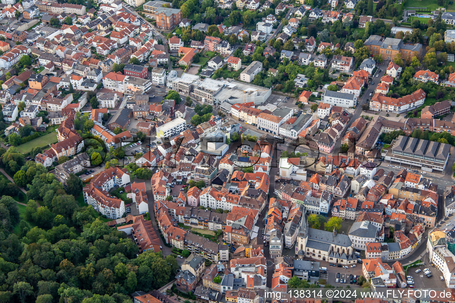 Vue aérienne de Saint-Nicolas sur Poststr à Bad Kreuznach dans le département Rhénanie-Palatinat, Allemagne