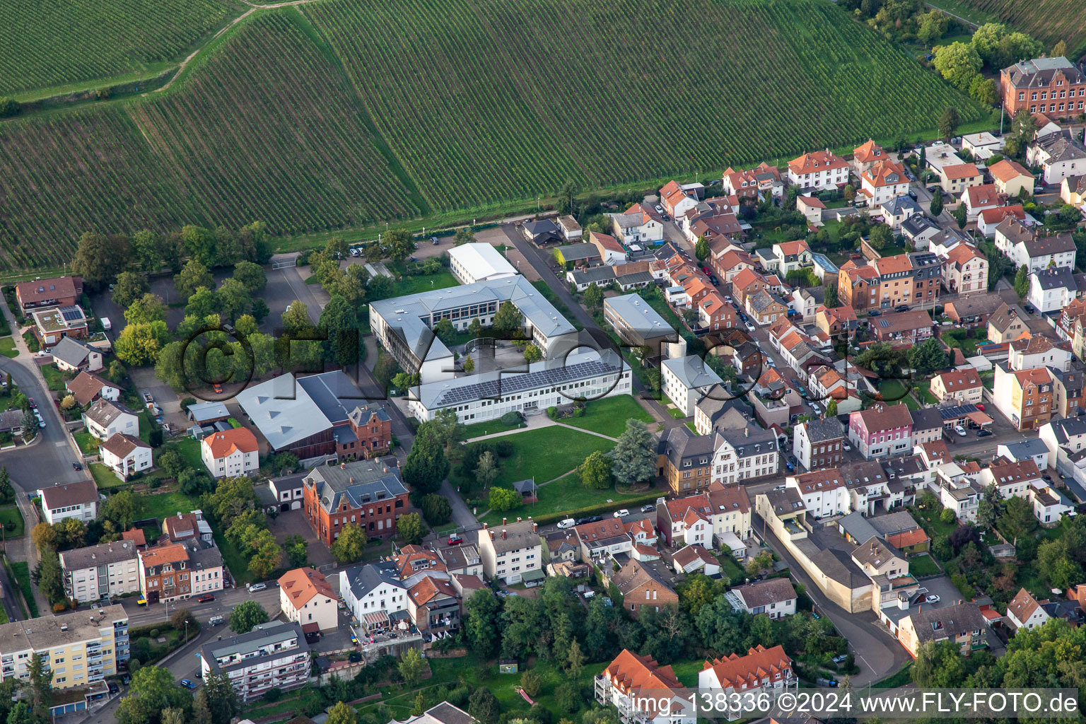 Vue aérienne de Système d'information Production végétale intégrée (ISIP) eV, Centre de services ruraux Rheinhessen-Nahe-Hunsrück et Domaine viticole Bad Kreuznach à Bad Kreuznach dans le département Rhénanie-Palatinat, Allemagne