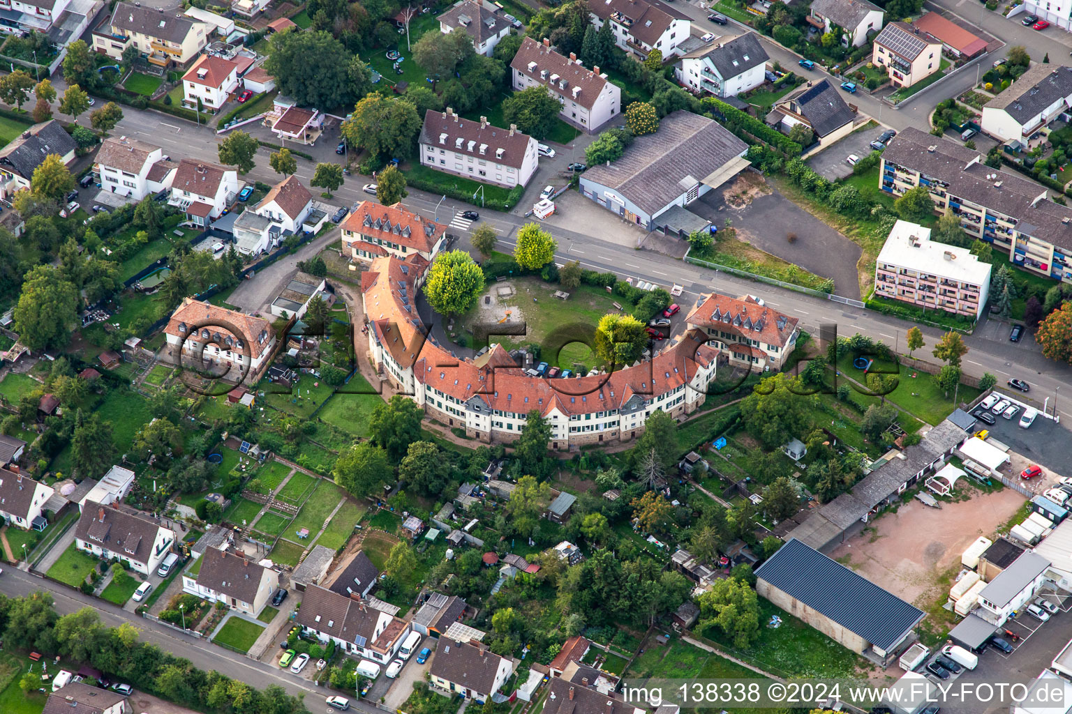 Vue aérienne de Complexe résidentiel Rondell sur la Rüdesheimer Straße à Bad Kreuznach dans le département Rhénanie-Palatinat, Allemagne