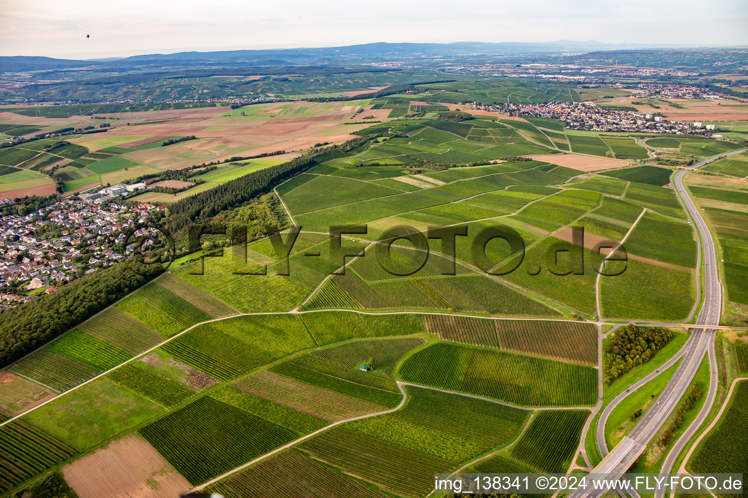 Vue aérienne de Kronenberg, loup affamé à Bad Kreuznach dans le département Rhénanie-Palatinat, Allemagne