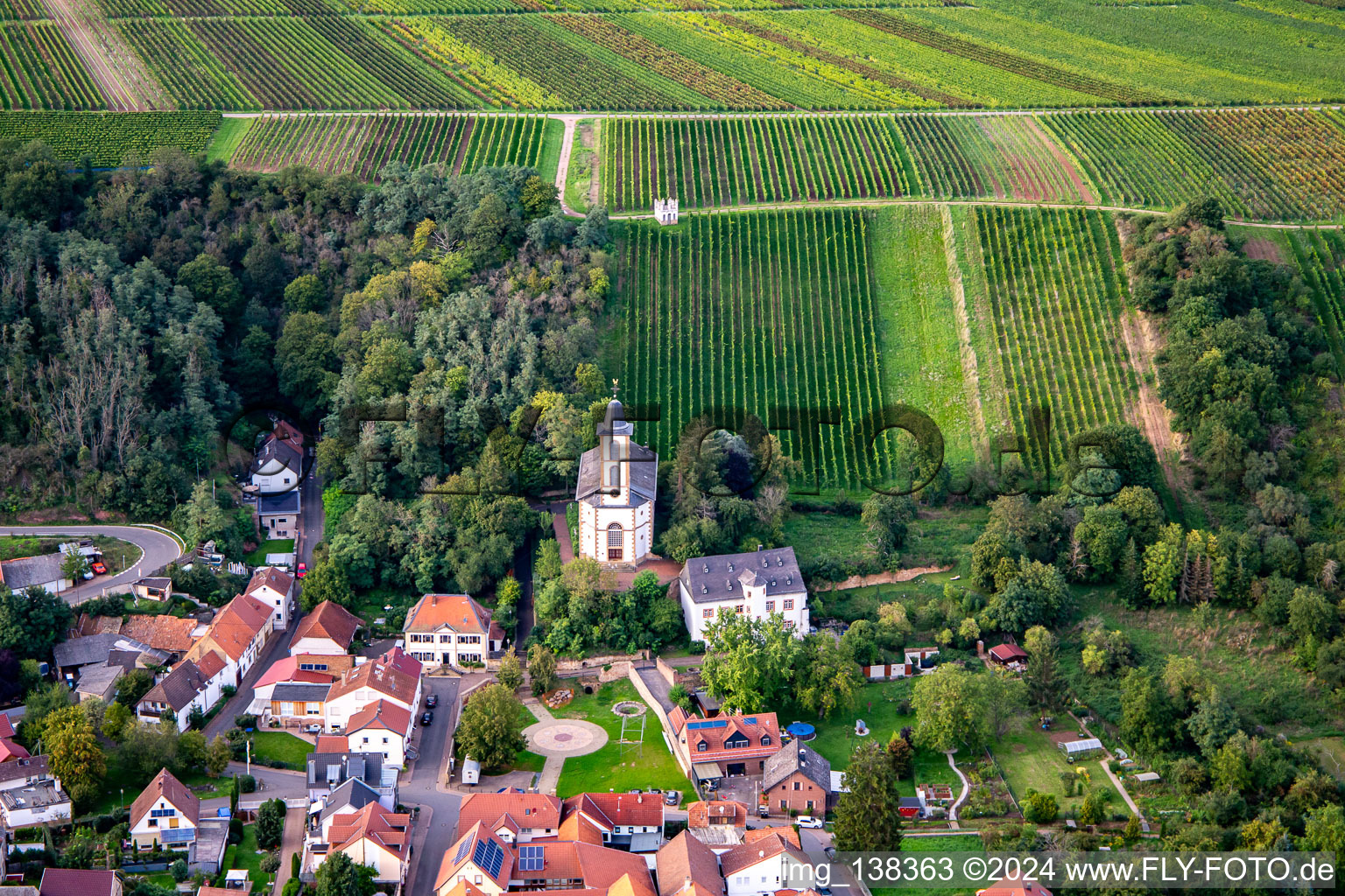 Photographie aérienne de Château de Koppenstein Mandel sous le Wingertshäuschen Mandel à Mandel dans le département Rhénanie-Palatinat, Allemagne