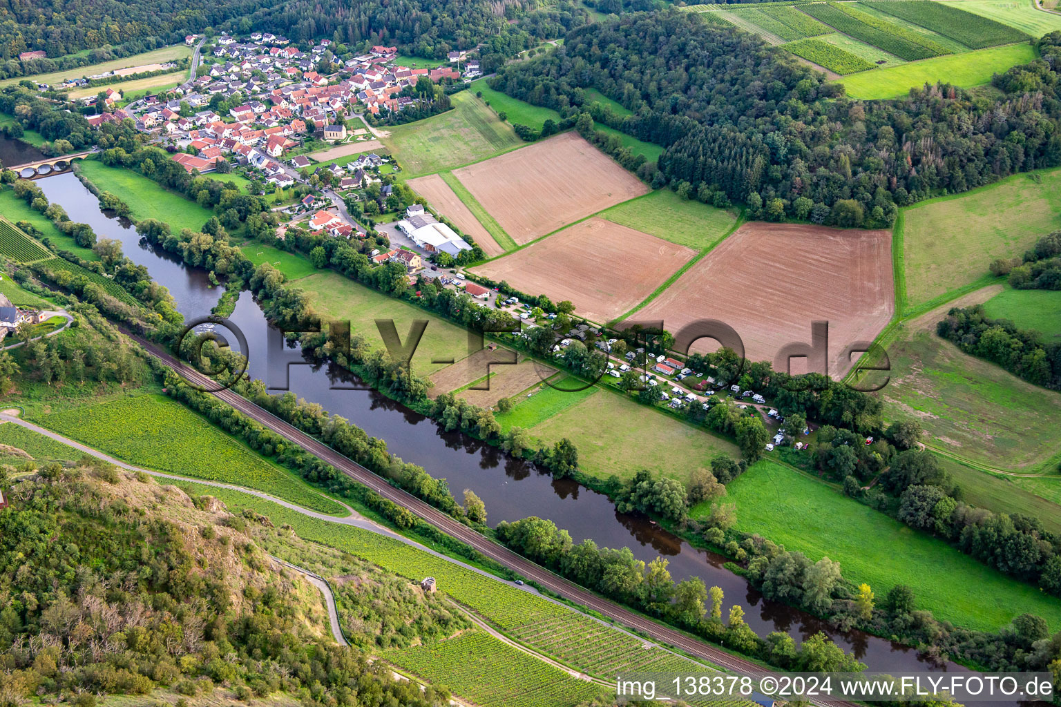 Photographie aérienne de Camping Nahétal à le quartier Oberhausen in Oberhausen an der Nahe dans le département Rhénanie-Palatinat, Allemagne