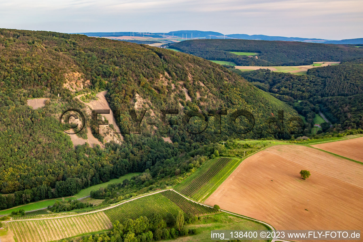 Vue aérienne de Tour Raiponce « Géant endormi » à Lemberg à le quartier Bingert in Feilbingert dans le département Rhénanie-Palatinat, Allemagne