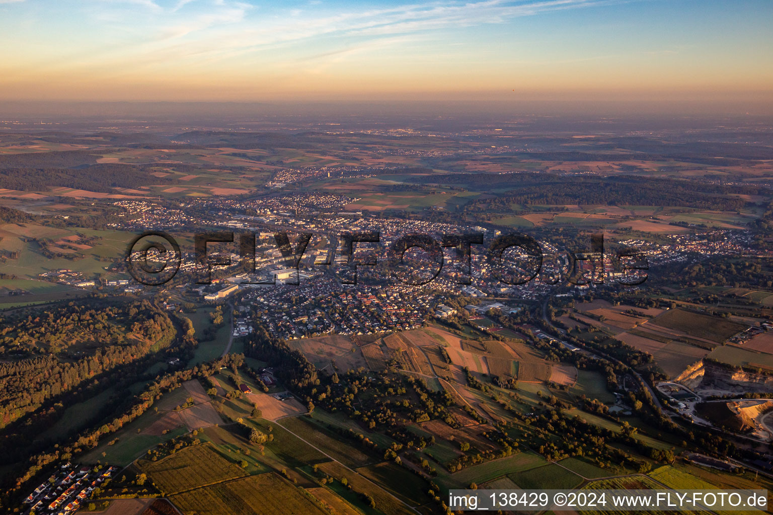 Vue aérienne de Du sud-est à Bretten dans le département Bade-Wurtemberg, Allemagne