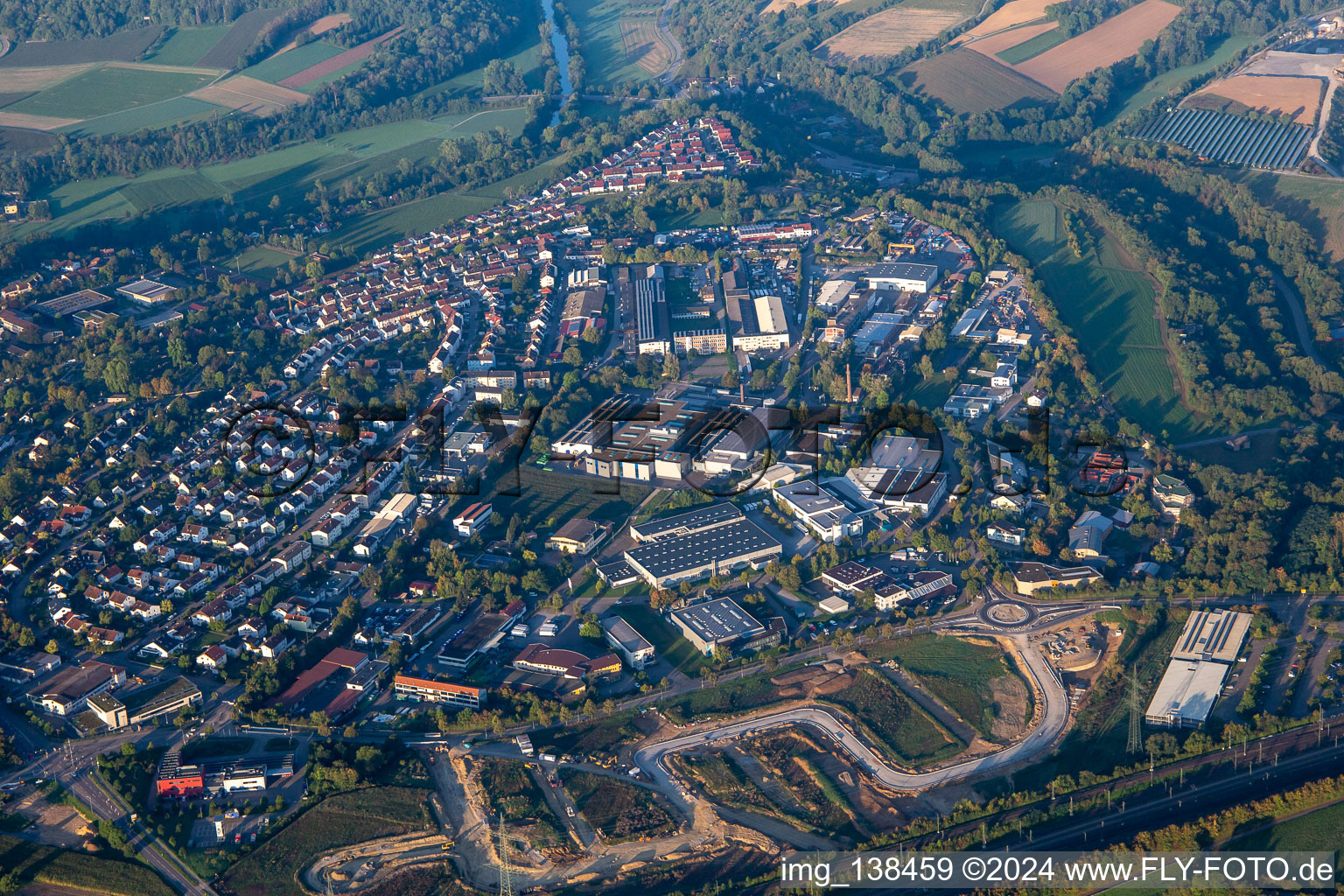 Vue aérienne de Zone industrielle Steinbeisstr à Vaihingen an der Enz dans le département Bade-Wurtemberg, Allemagne