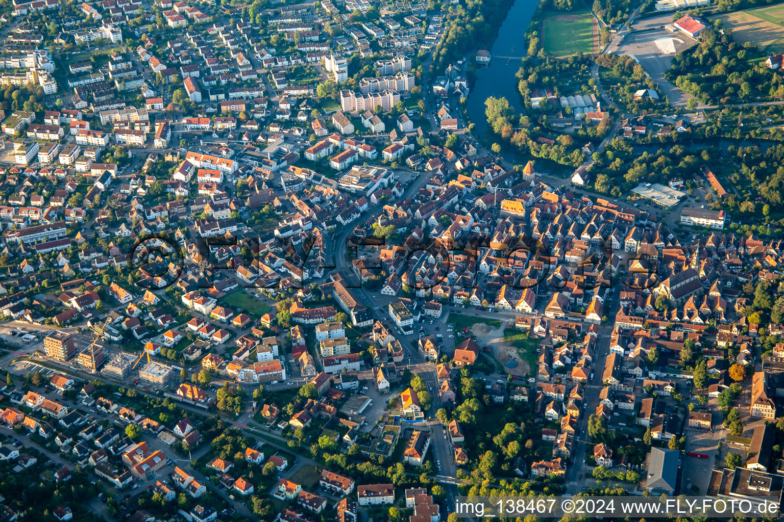 Vue aérienne de Franckstrasse à Vaihingen an der Enz dans le département Bade-Wurtemberg, Allemagne