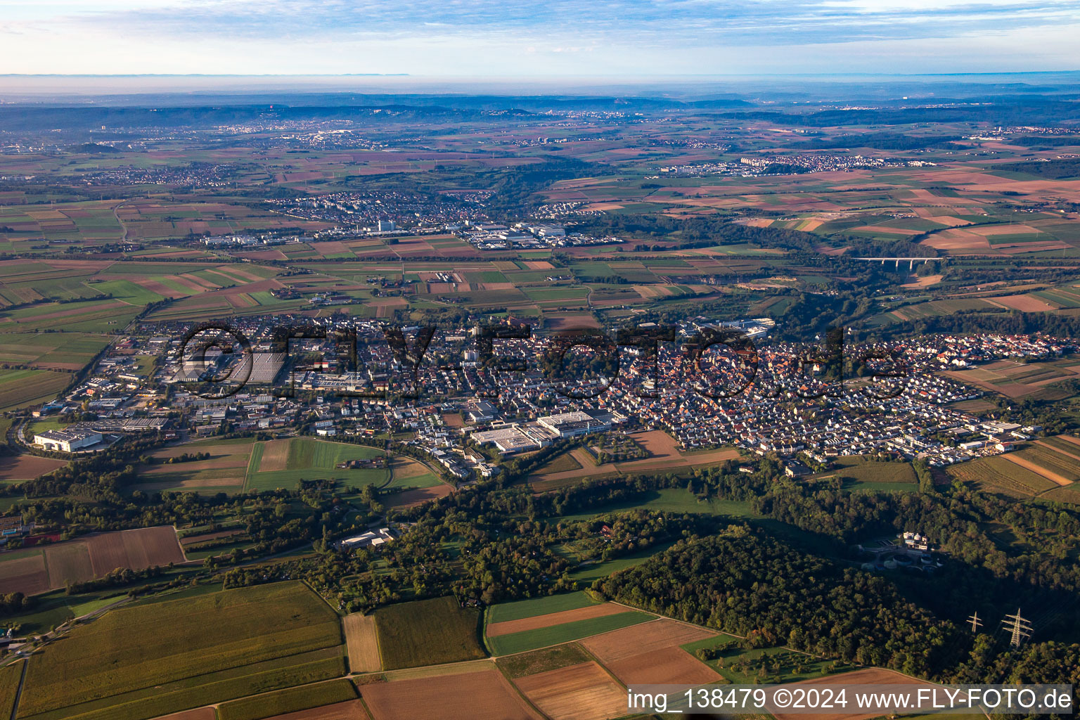 Vue aérienne de Du nord à Markgröningen dans le département Bade-Wurtemberg, Allemagne