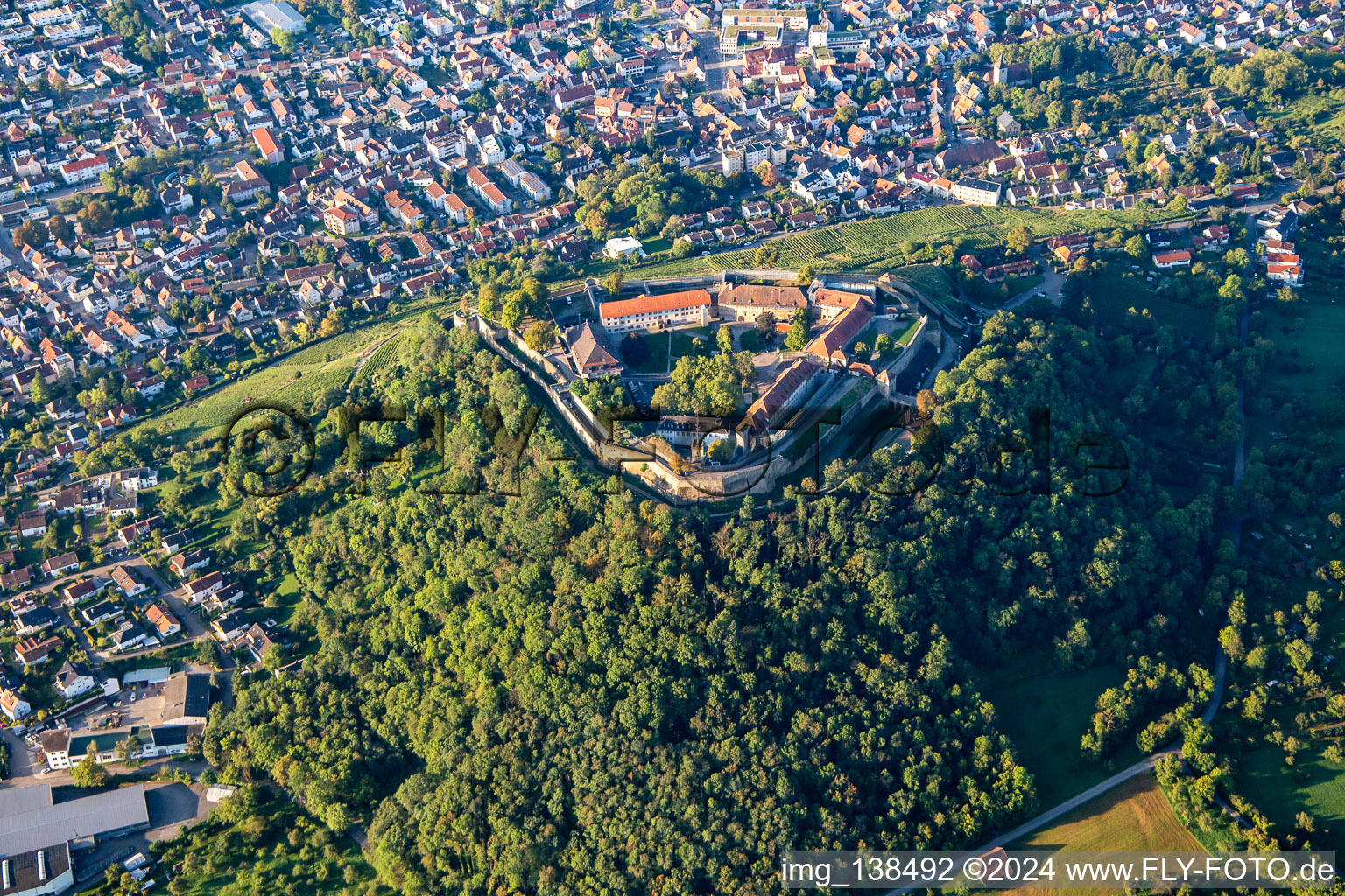 Photographie aérienne de Musée Hohenasperg - Une prison allemande à Asperg dans le département Bade-Wurtemberg, Allemagne