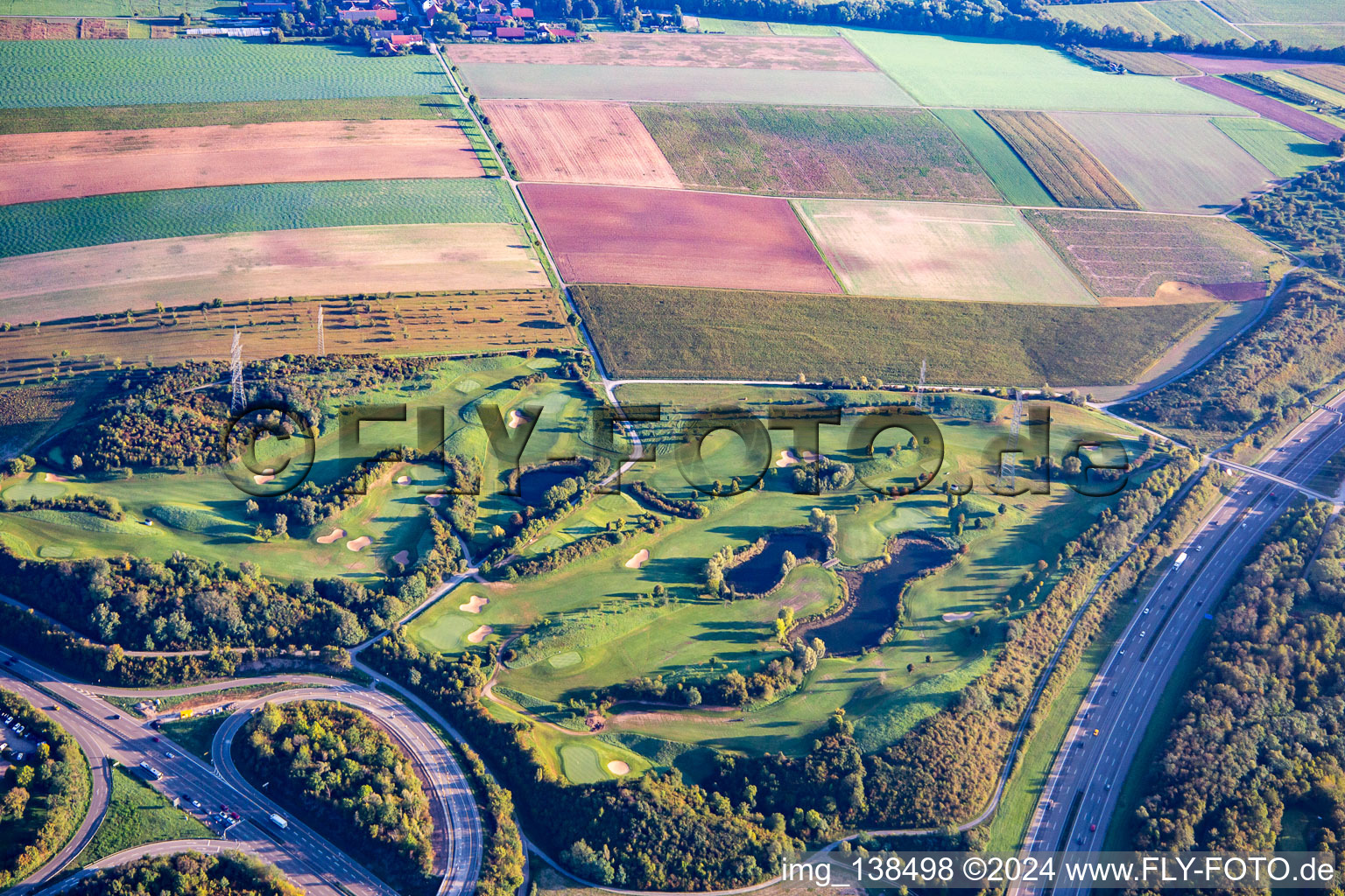 Photographie aérienne de Club de golf du château de Monrepos à le quartier Eglosheim in Ludwigsburg dans le département Bade-Wurtemberg, Allemagne