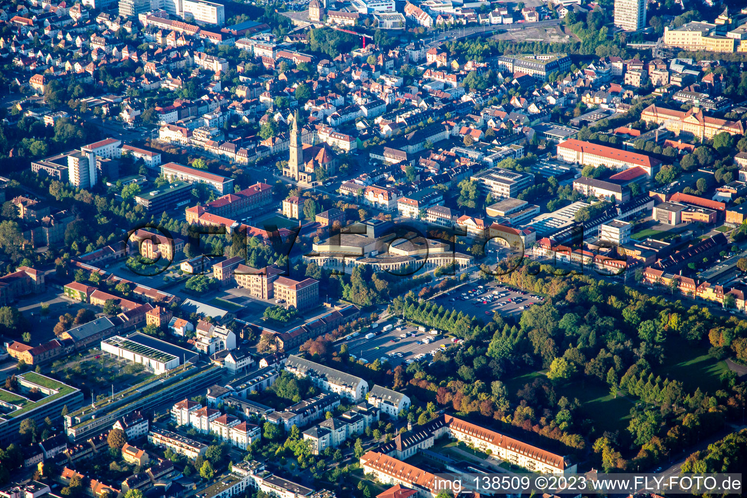 Vue aérienne de Forum au parc du château à Ludwigsburg dans le département Bade-Wurtemberg, Allemagne