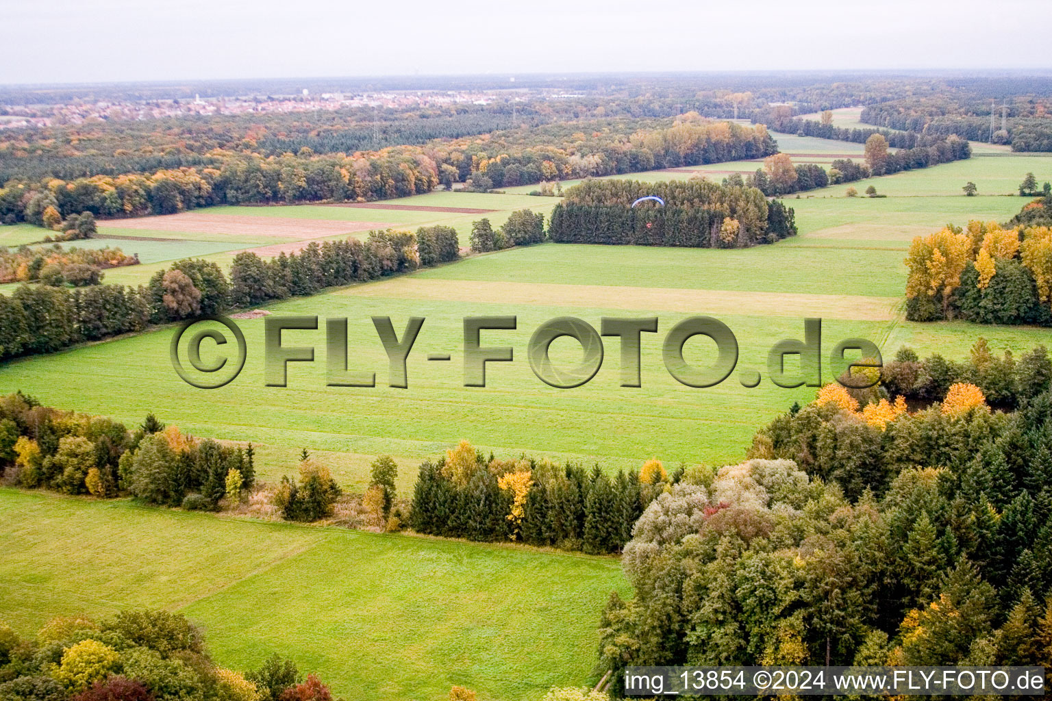 Enregistrement par drone de Vallée d'Otterbachtal à Minfeld dans le département Rhénanie-Palatinat, Allemagne