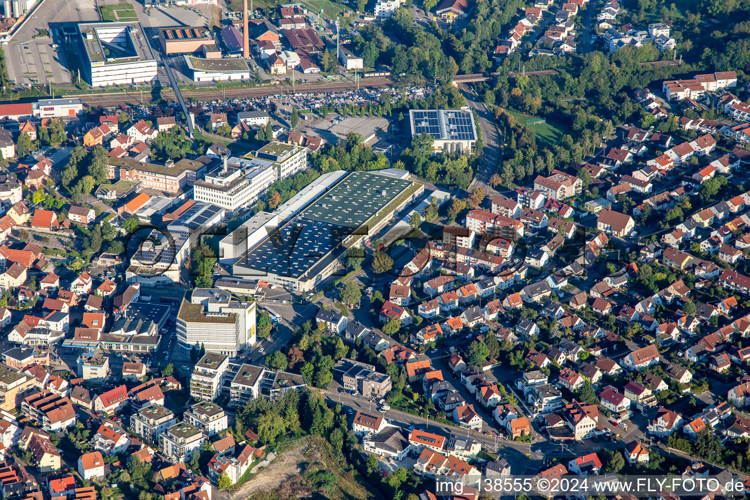 Vue aérienne de Alfred Kärcher GmbH & Co. KG à Winnenden dans le département Bade-Wurtemberg, Allemagne