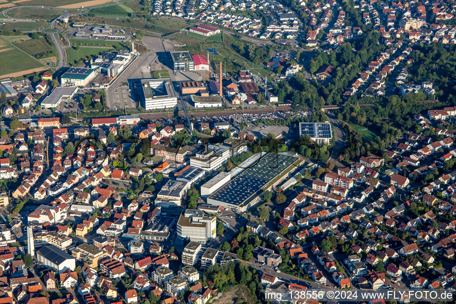 Vue aérienne de Alfred Kärcher GmbH & Co. KG à Winnenden dans le département Bade-Wurtemberg, Allemagne