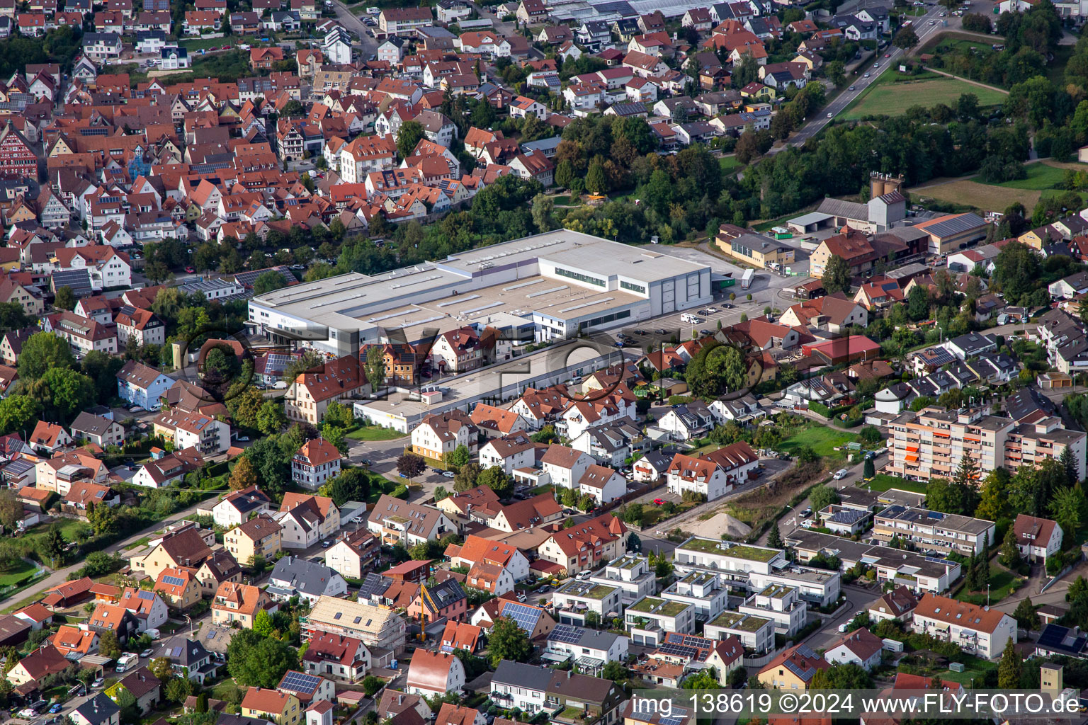 Vue aérienne de Steel Automotive GmbH à Großbottwar dans le département Bade-Wurtemberg, Allemagne