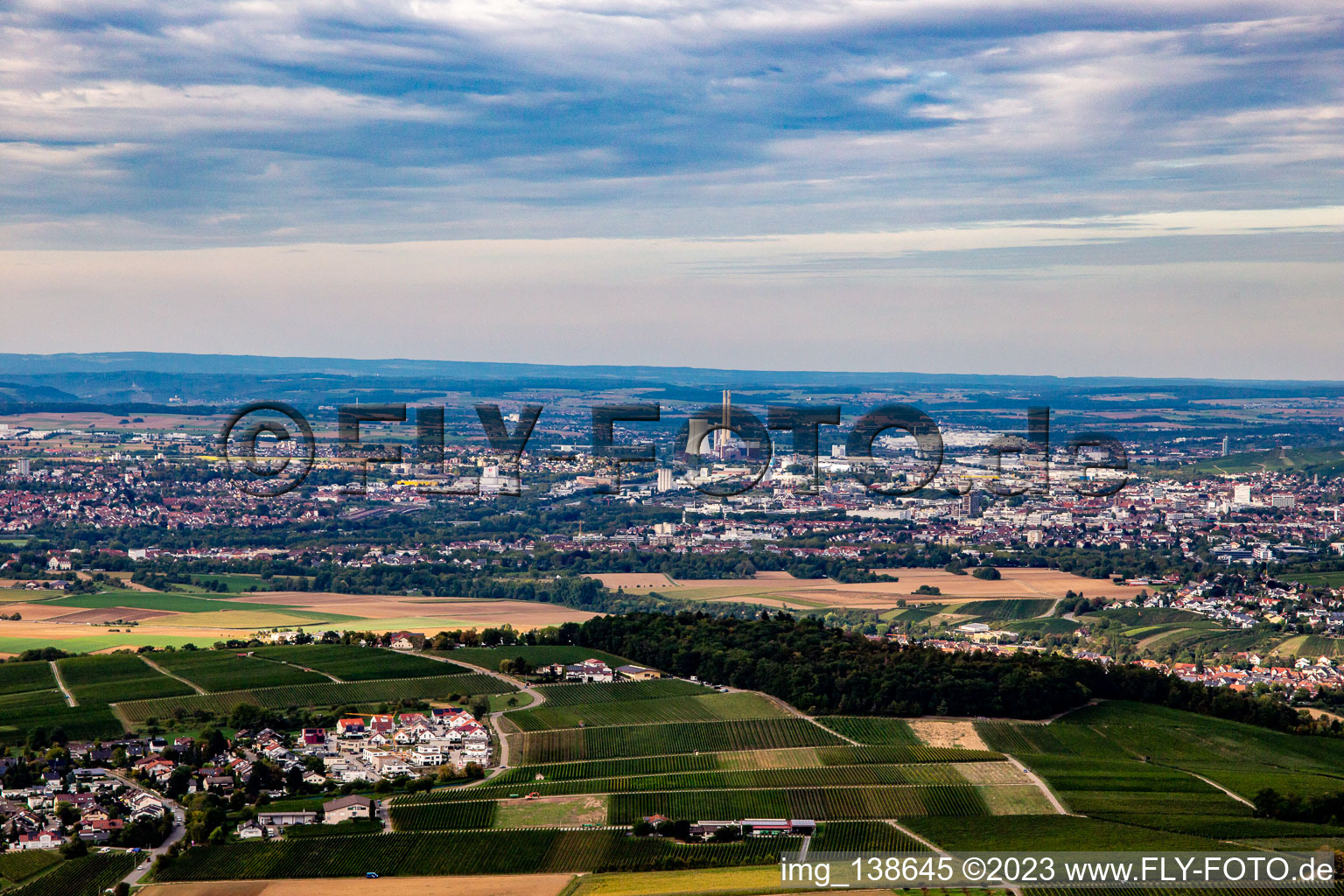 Vue aérienne de Quartier Sontheim in Heilbronn dans le département Bade-Wurtemberg, Allemagne