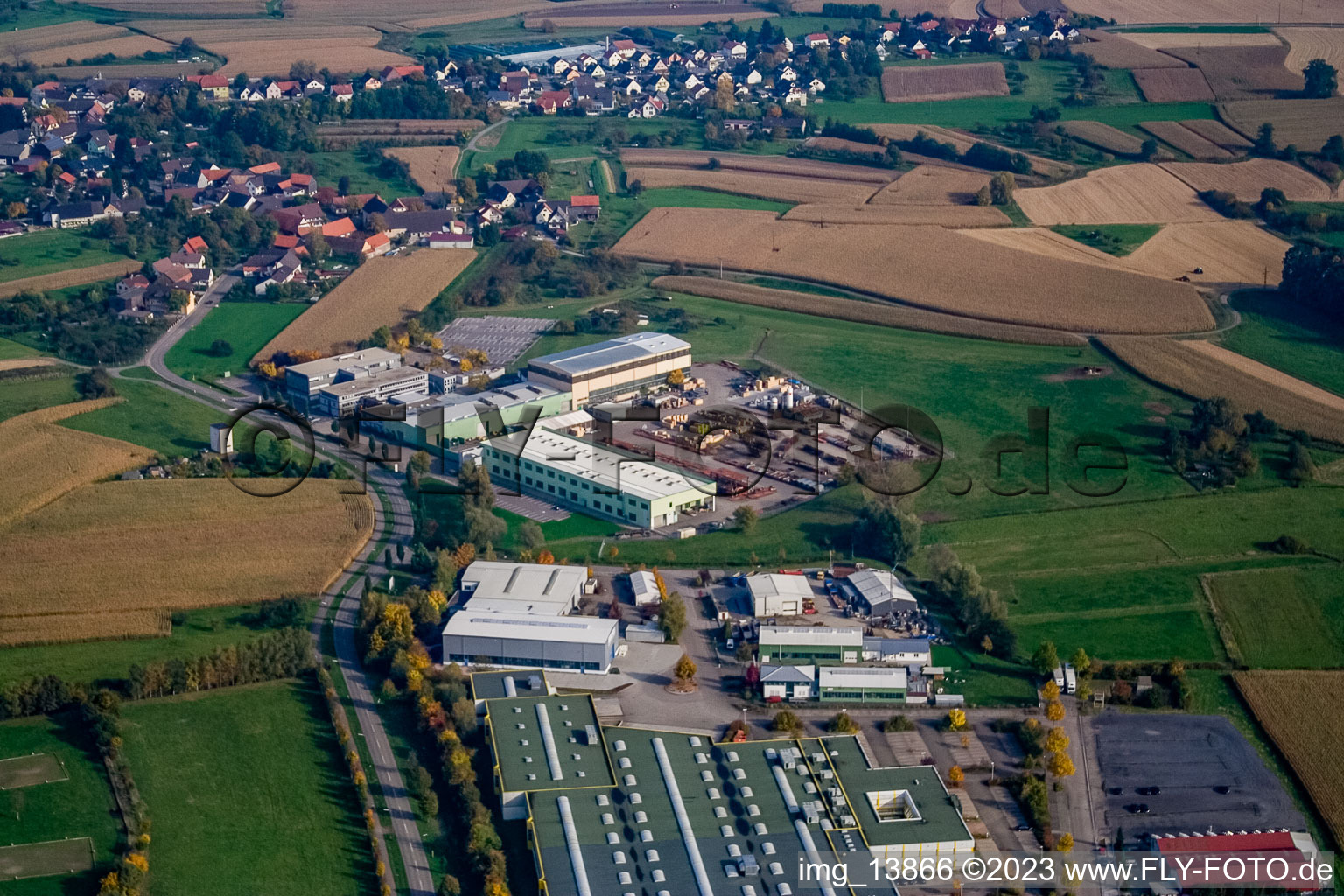 Vue aérienne de BLG Solutions Logistiques GmbH & Co. KG à Willstätt dans le département Bade-Wurtemberg, Allemagne