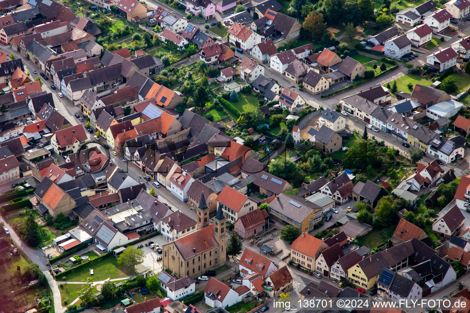 Vue aérienne de Zaisenhausen dans le département Bade-Wurtemberg, Allemagne