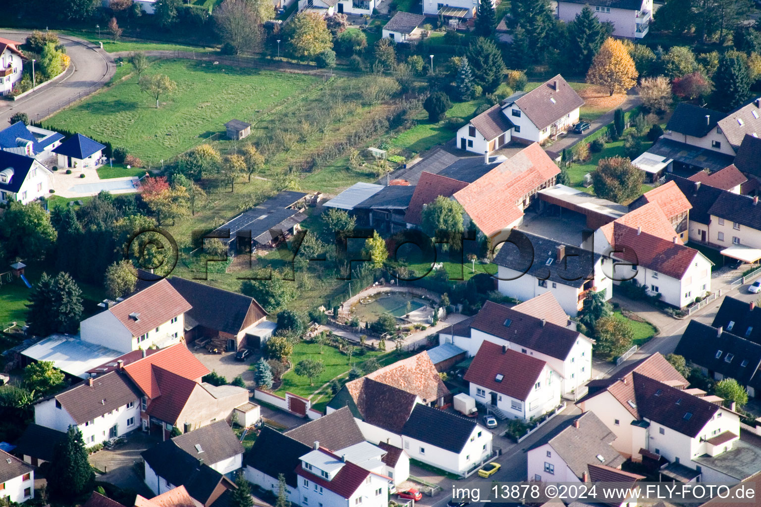 Quartier Urloffen in Appenweier dans le département Bade-Wurtemberg, Allemagne hors des airs