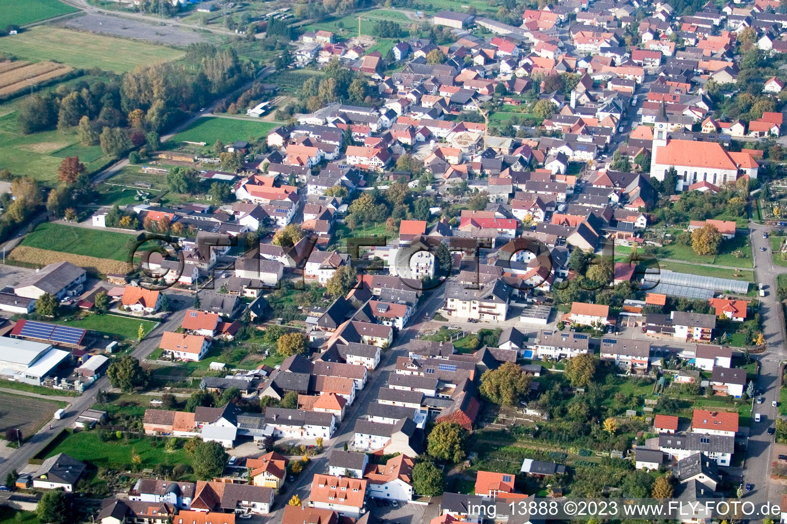 Image drone de Quartier Urloffen in Appenweier dans le département Bade-Wurtemberg, Allemagne