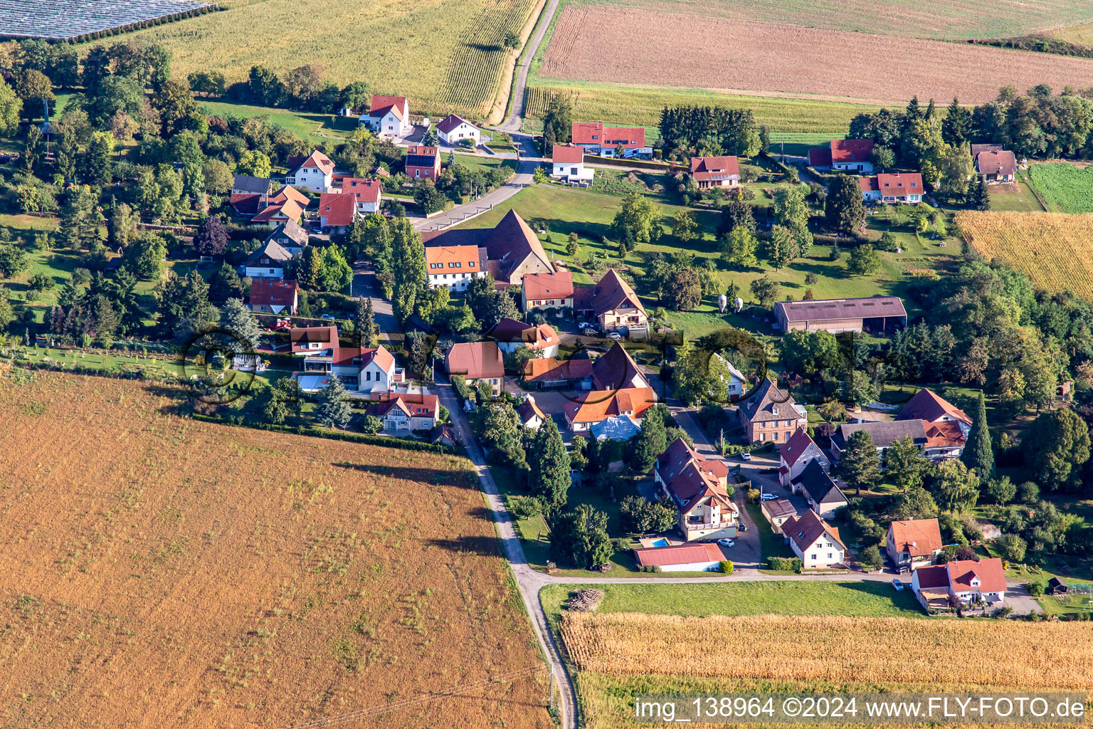 Photographie aérienne de Geisberg à le quartier Altenstadt in Wissembourg dans le département Bas Rhin, France